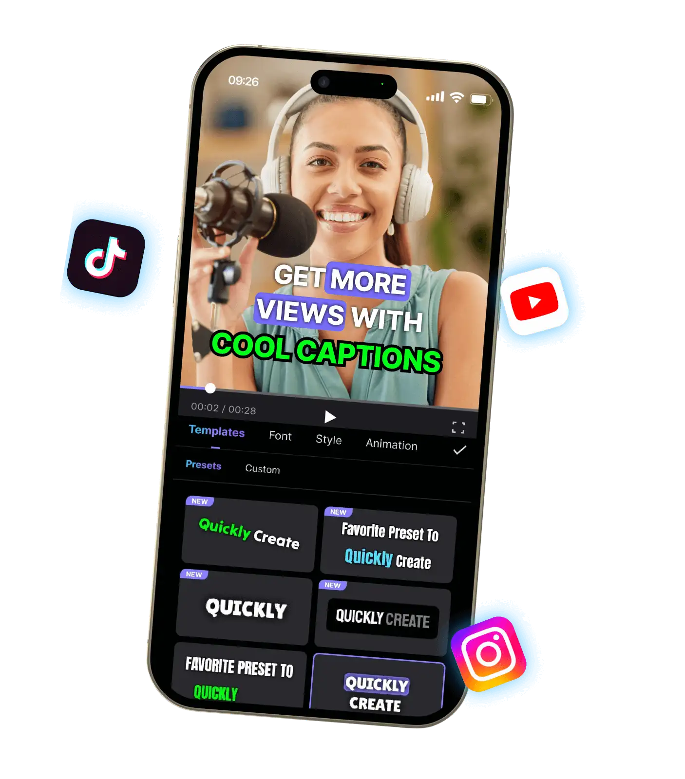 Add Captions to Video with AI - Blink Captions by Vozo