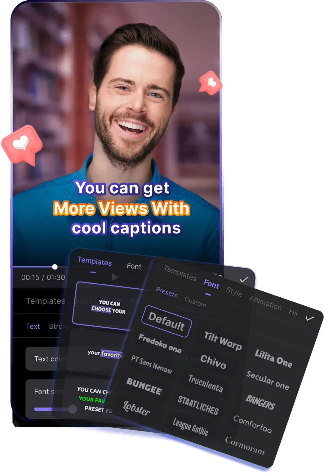 Add Captions to Video with AI - Blink Captions by Vozo
